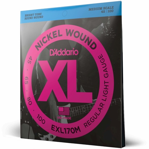 [EXL170M] Muta basso D'Addario 045/100 Medium Scale