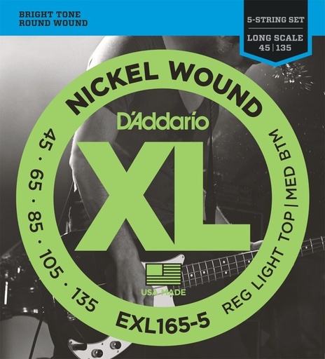 [EXL165-5] Muta basso D'Addario 045/135 5 corde EXL165-5