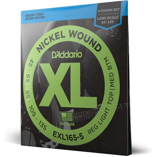 [EXL165-5] Muta basso D'Addario 045/135 5 corde EXL165-5