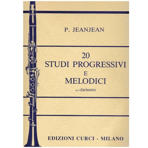 [ECU10832] Paul Jeanjean - 20 Studi Progressivi Melodici Di Facile Esecuzione