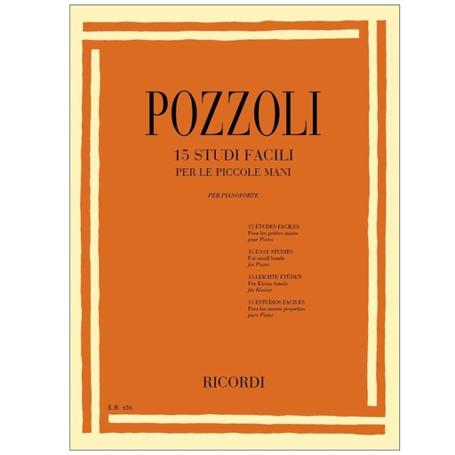 [er436] Pozzoli – 15 Studi facile per piano