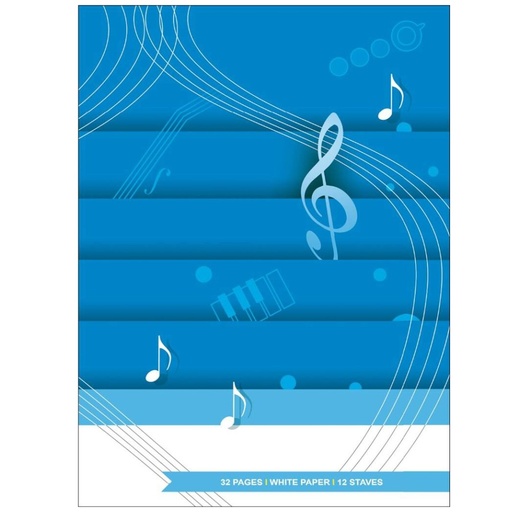 [HLE70] Quaderno pentagrammato 12 righi 32 pagine HLE 70