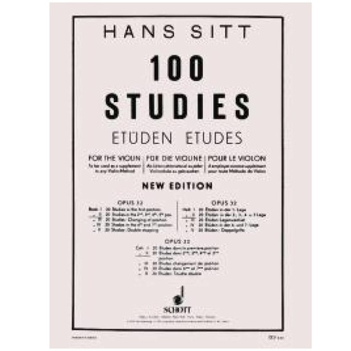 [abcd0019] Sitt 100 studi OP.32 fascicolo 2 per violino