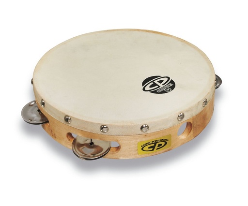 [LP861302] Tamburello Latin Percussion con pelle e piattini 8 CP378