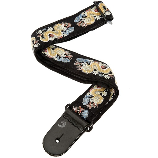 [50F08.] Tracolla per chitarra D'Addario in tessuto dragone