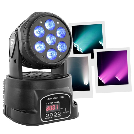 [BOOROBOWASH7X12W] Testa mobile BoomTone Dj 7x12 Led Wash