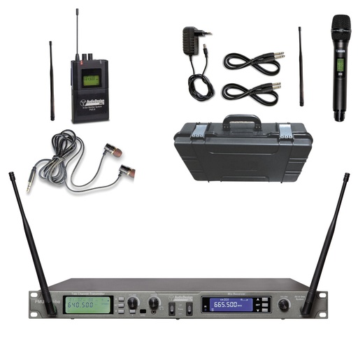 [PMU COMBO] Sistema All in One radiomicrofono + In ear system Audiodesign PMU COMBO