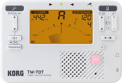 [C1280280262] Accordatore Cromatico-Metronomo KORG TM-70T WH