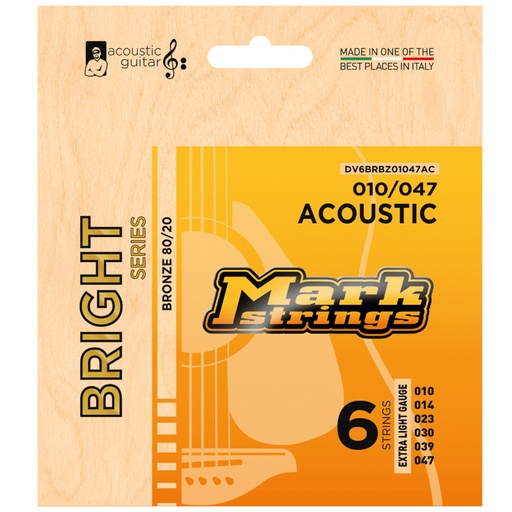 [DV6BRBZ01047AC] Muta per chitarra acustica Bright Markbass 010/47