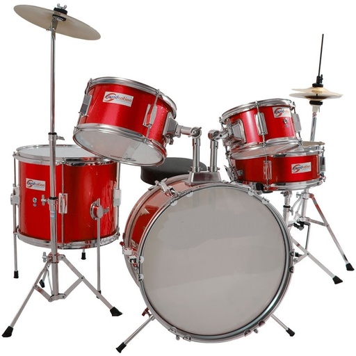 [STV241R] Batteria Junior Roadster Red Sparkle 5 pezzi