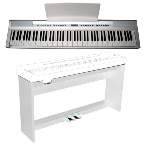 [DP1WH+WS-10W] Pianoforte digitale Echord DP1 con mobile WS-10W White