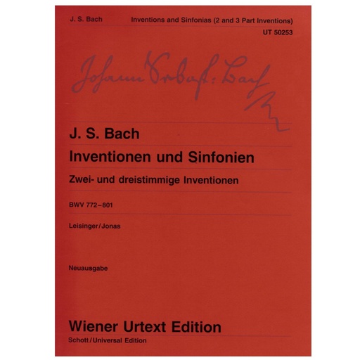 [SCHUT50253] Bach -  Inventions And Sinfonias BWV 772-801