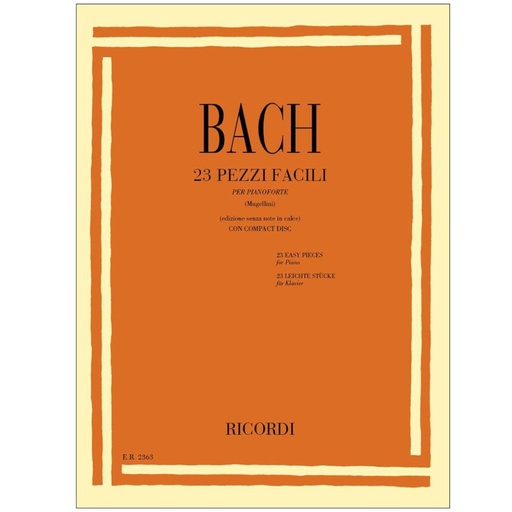 [ER 2363] Bach - 23 PEZZI FACILI