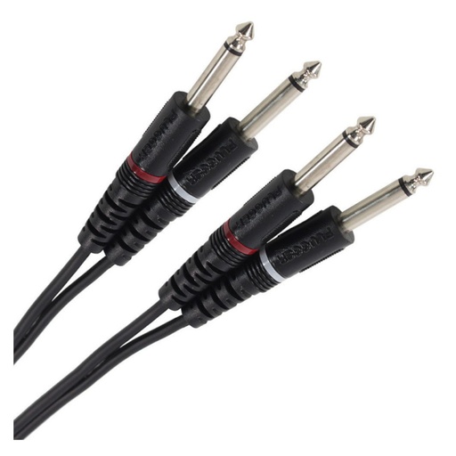 [PLUCABBJMMJMM6M00EAS] Cavo doppio Jack maschio/doppio Jack maschio Plugger 6 Mt