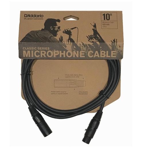 [PW-CMIC-10.] Cavo Cannon Cannon D'Addario Classic Series 3 m