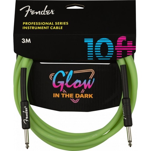 [0990810119] Cavo Jack\\Jack Fender Glow in the dark Green 3 Mt